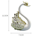 Miniatyrbillede 3 af 5: 2 Svaner Ornamenter Figurer, Bryllup Jul Dekoration A