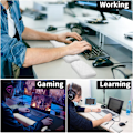 Miniatyrbillede 7 af 7: Keyboard- og Mus-Håndledsstøtte, Ergonomisk Tastaturstøttepude Håndledsstøtte, Hjemmekontor Computerborde, Laptops, Gaming, Skrivning White