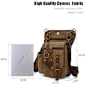 Miniatyrbild 3 av 6: Canvas Drop Leg Bag Vandring Midjeväska Sling Crossbody Väska Axelväska Män Bröstväska Kvinnor Casual Daypacks för Utomhus