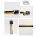 Miniatyrbillede 5 af 5: 6-polet Han til 8(6+2) polet Han PCIe Adapter Strømkabel Server Pci