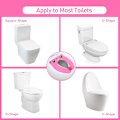 Miniatyrbillede 5 af 7: Rejse-Toilettræningssæde til Småbørn, Bærbar Toilettræningssæde til Børn, Foldbart Toilettræningssæde i ABS-Materiale med 8 Anti-Skrid Sikkerhedspuder og 1 Bærepose Red Panda
