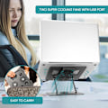 Miniatyrbillede 6 af 6: Justerbar Laptop Stativ til Skrivebord - 360° Drejelig Base, Foldbar Laptop Højder med Køleplader - Ergonomisk Bærbar & Kompatibel