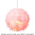 Miniatyrbild 2 av 5: Fjäderlätt lampskärm för taklampa, fluffig lampskärm Lamp skärm Ljusskärm för bordslampa och golvlampa, sovrum diameter 30 cm, rosa