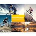 Miniatyrbild 7 av 7: Sport Polariserad Solglasögon Cykelglasögon för Herrar-Damer Full Frame Solglasögon UV400 Skydd Skidglasögon Utomhus Cykel Gray