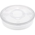 Miniatyrbilde 1 av 7: Plastboks for kake og pizza, klar, 30 cm rund, med lokk og håndtak, bærbar oppbevaring for cupcakes og desserter