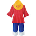 Miniatyrbild 3 av 5: Monkey D. Luffy Cosplay Kostym Anime Uniform Halloween Karneval Cosplay Monkey D. Luffy Skjorta och Byxor med Halmhatt Full Set för Vuxna Barn M