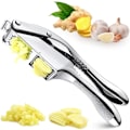 Miniatyrbillede 1 af 4: 2 i 1 Hvidløgspresse Skærer Rustfrit Stål Skaller Squeezer Knuser Hakker Masher Presser Rocker
