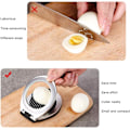 Miniatyrbilde 2 av 7: Eggedeler, Eggskjærer Heavy Duty Slicer for Kokte Egg Jordbær Frukt Garnityr Slicer, Rustfritt Ståltråd med 3 Skjærestiler, Oppvaskmaskinsikker
