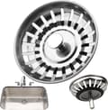 Miniatyrbillede 1 af 5: Rustfri Stål Vask Si-Prop Replacement Mad Hår Catcher Filter til Køkkenvask, Diameter 78mm