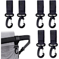 Miniatyrbilde 1 av 5: 6 stk Buggy Clips Vogn Klips for Veske, Vogn Klips for Veske Barnevogn Klips Vogn Klips med Stropp for å Holde Mammavesker