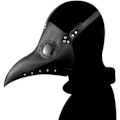 Miniatyrbillede 3 af 5: Plague Doctor Maske i Kunstlæder Steampunk Lang Fuglenæb Halloween Cosplay Party Kostume Sort White