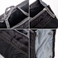 Miniatyrbillede 4 af 8: Dame Rejsetaske Slip Bag Håndtaske Organizer Pung Foret Kosmetik 13 Tasker Sort