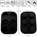 Miniatyrbillede 5 af 8: 6 Kopper Muffinbakke - Non-stick BPA Fri & Opvaskemaskine Sikker Cupcake Pan Sort