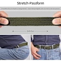 Miniatyrbild 3 av 6: Herrbälte, Elastiskt flätat bälte Unisex Herr Dam Flätat Elastiskt Stretch Vävt Bälte 33mm(1.25\"), Längd 42\"(107cm) Passar Midja 33\"-36\", Flera Färger Dark Green