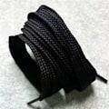 Miniatyrbillede 6 af 8: 3 farver 1,5 cm brede snørebånd Unisex polyester snørebånd Dobbelt sort null black null