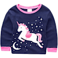 Miniatyrbild 2 av 5: Pyjamas Enhörning,Sovkläder 2-delade Långärmade PJs Nattkläder Toppar + Byxor Set Nattkläder Outfits för Barn 110cm