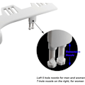 Miniatyrbilde 3 av 8: Toalettselvrensende Dysespray Behagelig Effektiv Bidetspray Intelligent Spyling Enhet Justerbar for Kvinnelig Vask