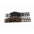 Miniatyrbild 4 av 5: Fashion Punk Justerbart Läder Armband Manschett Armband - Perfekt för Män, Kvinnor, Tonåringar, Pojkar, Flickor (Svart)