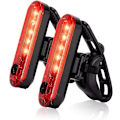 Miniatyrbillede 1 af 7: USB Genopladeligt LED Cykel Baglygte 2 Pak, Lys Cykel Baglygte Sikkerhedsblinklys