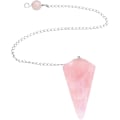 Pikkukuva 1 / 4: Kvartsi jalokivi kristalli heiluri - Dowsing, Scrying (1PC,Pink,L)