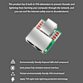 Miniatyrbilde 4 av 4: Ethernet-splitter 1 til 2 RJ45 Kobling Forlengerkontakter Adapter Hunn til Hunn Nettverk LAN Dele med Lynbeskyttelse 1 Par
