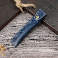 Miniatyrbillede 3 af 8: Læder Blyantsæske, Dobbelt Pen Cover Retro Udsmykket Fyldpen Etui Holder til Daglig Brug i Skole Kontor Blue