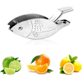 Miniatyrbillede 2 af 5: Manuel Citronpresser i Rustfrit Stål - Fisk Formet Citronpresser til Køkkenet - Til Appelsiner, Citroner og Lime