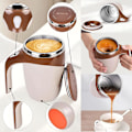 Miniatyrbild 2 av 7: 380ML Självrörande Kaffe Mugg Automatisk Magnetisk Omrörning Kaffe Mugg Roterande Hem Kontor Resa Omrörning Kopp Brown
