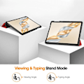 Miniatyrbilde 4 av 5: For Honor Pad X9 Pro Deksel Anti-Fall Lær Stativ Tablet Cover - Rød Red