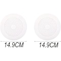 Miniatyrbilde 1 av 6: Silikon Avløpsbeskytter, 2 stk Avløpsbeskyttere, Vaskfilter, Avløpsfilter med Sugkopp, Dusj Avløpshår Fangst White