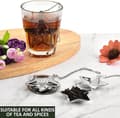 Miniatyrbillede 2 af 7: Teeblad Infuser, 304 Rustfrit Stål Te-si, Te-infuser Mesh Te-kuglefilter med Kæde Hængsel til Løse Te