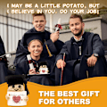 Miniatyrbild 4 av 6: Positiva presenter - Bedårande potatis för positiva vibbar - Rolig positiv docka potatis - Söt potatisdesign - Positiv potatis med positivt energikort