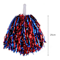 Miniatyrbilde 5 av 5: 2 stk. Cheerleader Pom Poms Metallisk Folie Cheerleader Pom Poms Håndblomster med Håndtak for Sport Red Blue