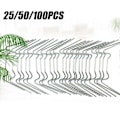 Miniatyrbillede 1 af 5: 25-100X Rustfri Stål W Drivhusglasclips Elite Drivhuse Wire Clips 25pcs