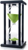 Timglas Sand Timer, 60 Minuter Trä Sandklocka Green