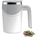 Miniatyrbild 1 av 7: Uppladdningsbar självomrörande mugg, 380ML automatisk magnetisk omrörningsmugg för kaffe, självblandande kaffemugg, magnetisk omrörningskopp White Rechargeable