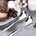 Miniatyrbilde 6 av 6: 3 stk Kvadratiske Suppe Skjeer Tykk Rustfritt Stål Suppe Skjeer Flat Kvadratisk Skje Bordskjeer Middag Servering Suppe Øse Stor