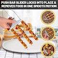 Miniatyrbilde 3 av 5: 3-veis Grillspyd, BBQ Tilbehør 3-tann BBQ Grillspyd Rustfritt Stål Grillspyd Kebab Pinner