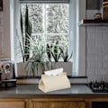 Miniatyrbild 2 av 4: Rektangulär servettlådehållare i modern PU-läder, servettdispenserlåda för hemmakontor bil