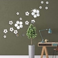 Miniatyrbillede 4 af 4: 3D Spejlvægsklistermærker, Vægsticker, Sølvblomster, Vægsmykning Sølv Vægsticker til Stue, Soveværelse