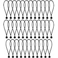 Pikkukuva 1 / 8: 35 kpl Bungee-naruja palloilla, Kestävät Kannettavat Bungee-pallo, Polypropeeni ja Lateksi Punottu Pressu Bungee-pallo Pressuille, Teltoille, Leirintään 8 Inch