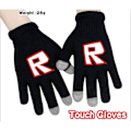 Miniatyrbillede 7 af 9: Roblox sorte strikkede handsker med touch-funktion Touch Glove Black Model 2 Model 2