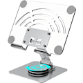 Miniatyrbillede 1 af 4: Tablet Stativ. 360° Rotation Justerbar Tablet Holder, Foldbar Aluminium Desktop iPad Stativ Dock til iPad Pro/Mini/Air, iPhone Transparent