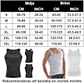Miniatyrbillede 4 af 4: Mænds Formende Tanktop / Korrigerende - Smuk Farve! L Sort l White l