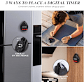 Miniatyrbild 4 av 4: Digital Kök Timer - Nedräkningsräknare - Magnetisk Nedräkningstimer med Stor Display - Digital Visuell Timer - Kök