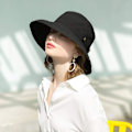 Miniatyrbillede 5 af 5: Solhat til kvinder One Size Button Decoration-black