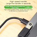 Miniatyrbild 5 av 5: USB-förlängningskabel 3 0 Datakabel för bärbar TV USB 3.0 Extensi 1m