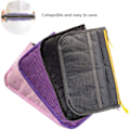 Miniatyrbillede 8 af 8: Dame Rejsetaske Slip Bag Håndtaske Organizer Pung Foret Kosmetik 13 Tasker Sort