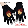 Miniatyrbillede 5 af 9: Roblox sorte strikkede handsker med touch-funktion Touch Glove Black Model 2 Model 2