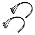 Miniatyrbilde 1 av 5: Cable Matters 2-pakke 4-pins PWM-splitterkabel 30 cm, 3 datamaskin vifte-splitterkabel, PC-vifte-splitterkabel, 3 vifte-splitterkabel 3 in 1